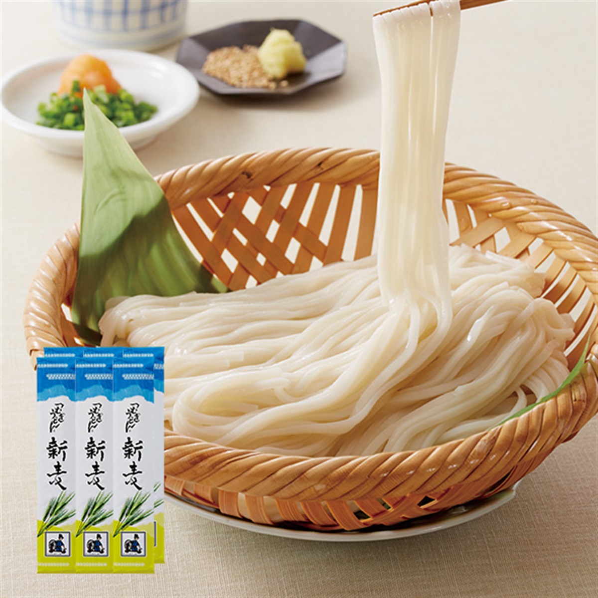つむぎや［埼玉粉問屋］ [6N] 2025年度産 新小麦うどん・贈答箱(6袋)