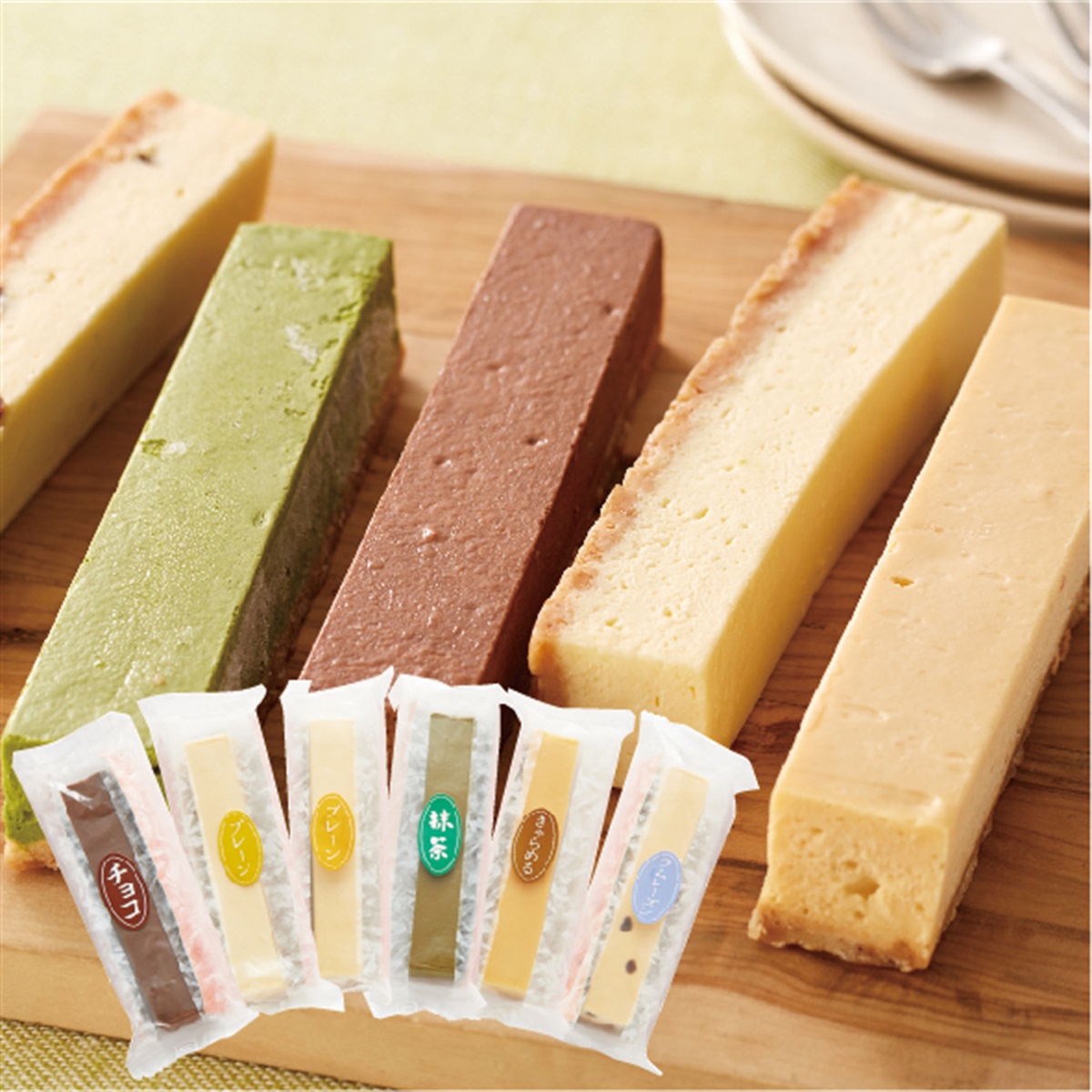 つむぎや［埼玉粉問屋］ [6ちーず]ちーずけーき(6本入)［青箱］